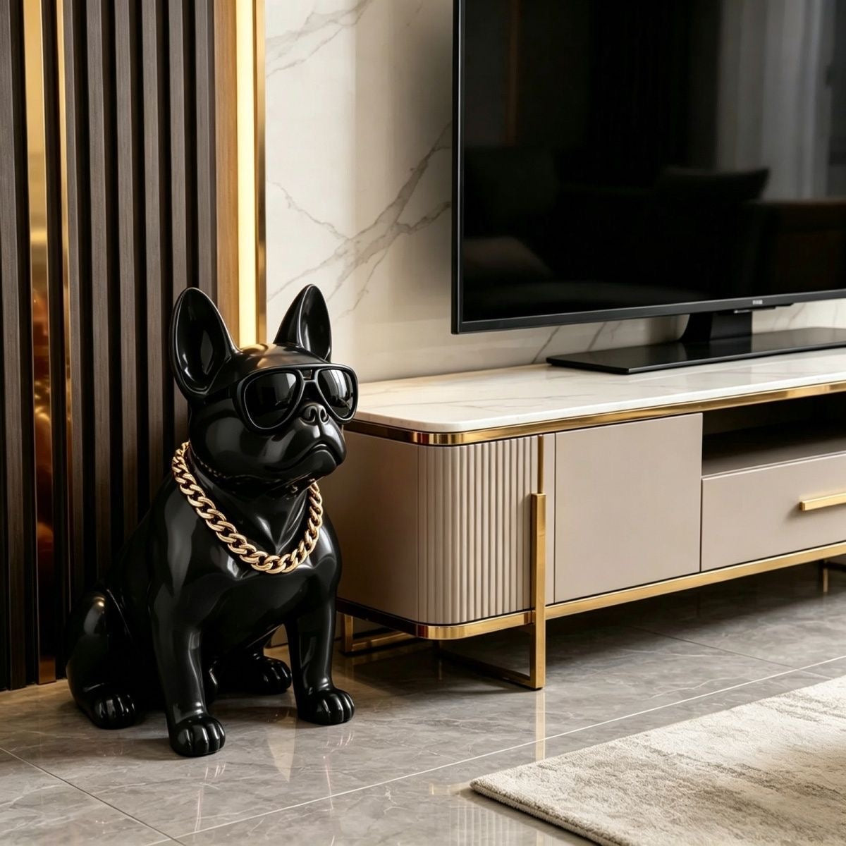 Large Frenchie Floor Statue