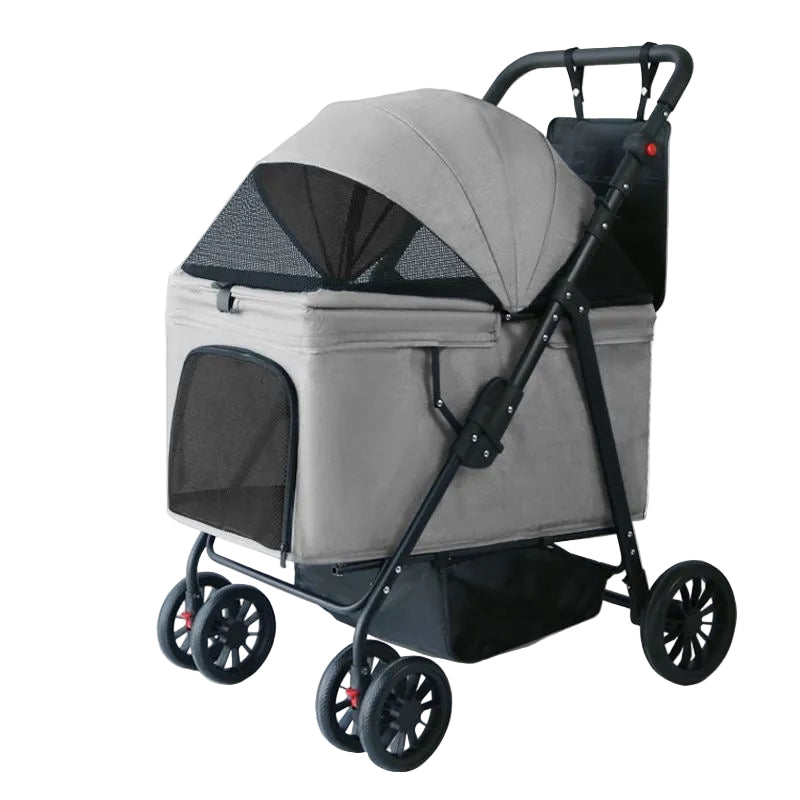 Large Space Pet Stroller — Grey