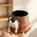 Frenchie 3D Ceramic Cup — Artistic Glaze