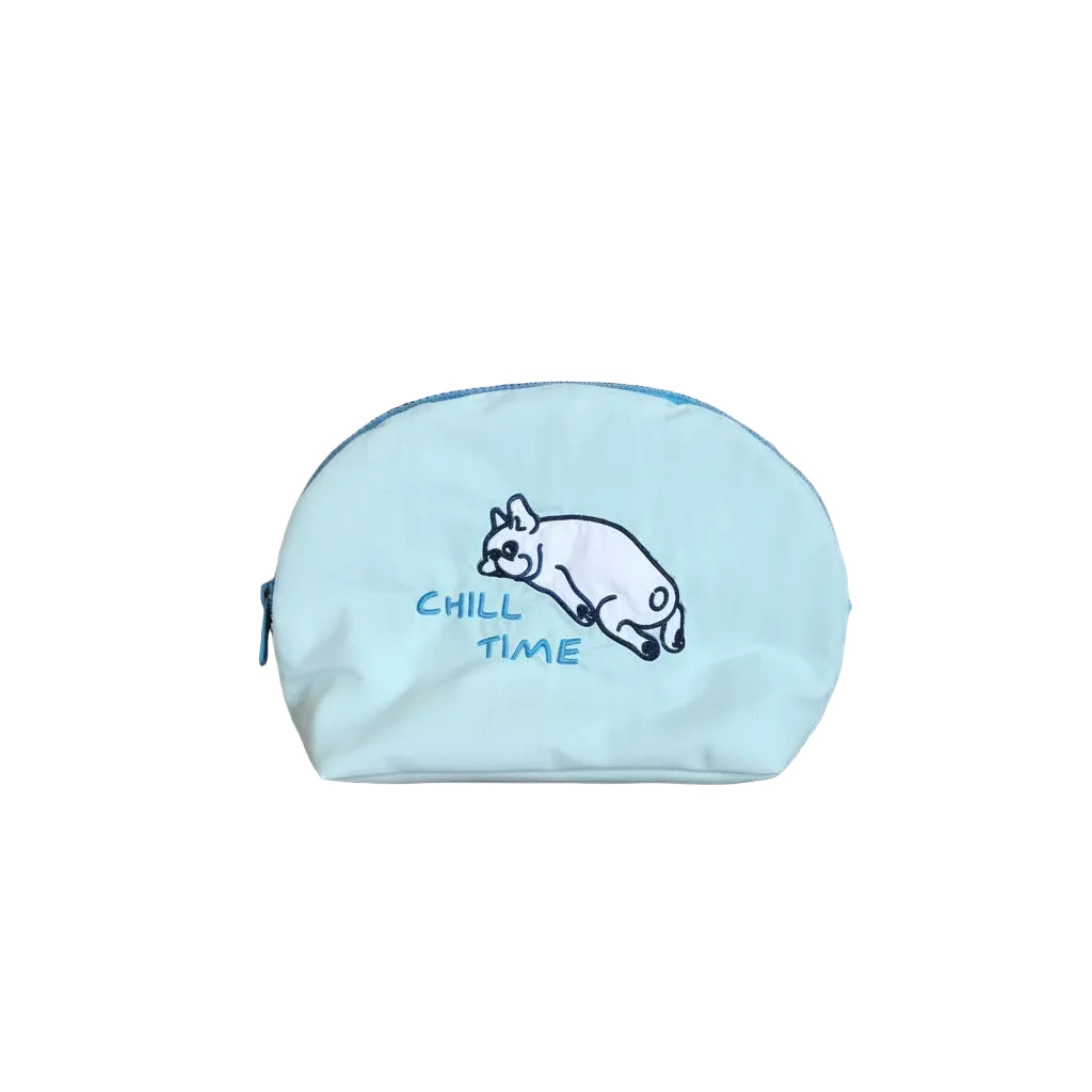 Frenchie Chill Time Travel Organizer — Zip Pouch / Set