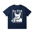 I'm Fine Frenchie Tee — Beer Mug Print