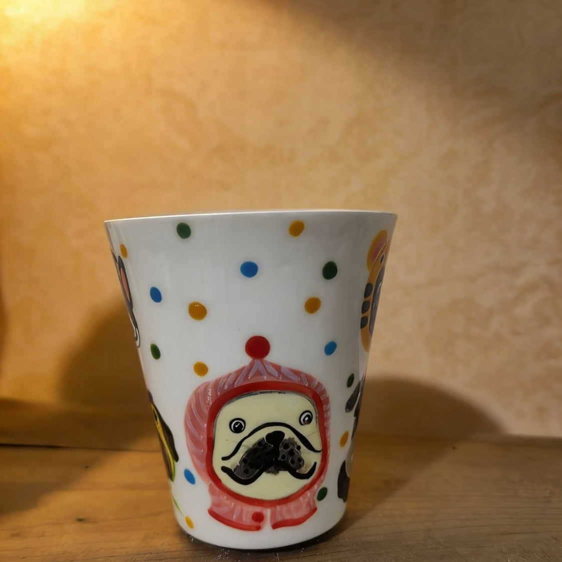 Frenchie Polka Dot Owner's Cup — Hand-Painted