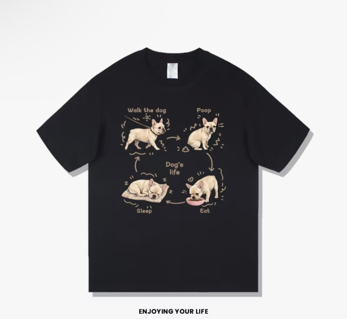 Black Dog's Life Frenchie graphic tee