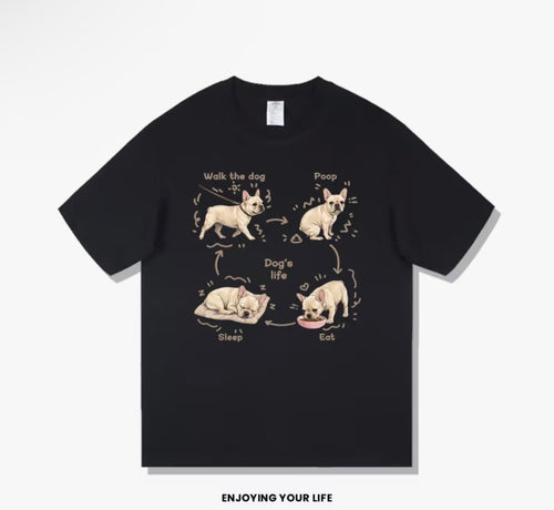 Black Dog's Life Frenchie graphic tee