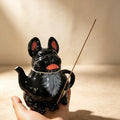 Frenchie Ceramic Teapot — Incense Holder