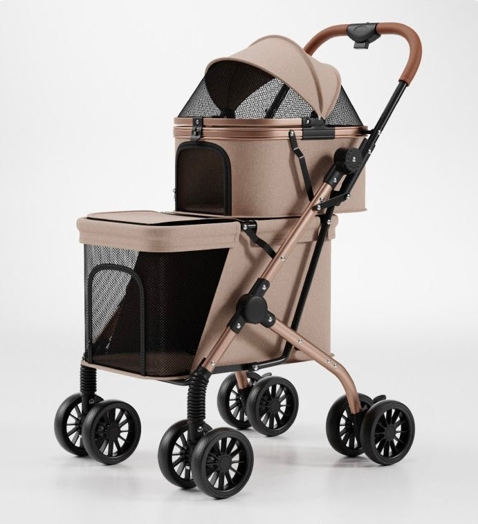 Beige stroller