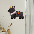 Pool Party Frenchie Swinging Wall Clock — Silent Quartz