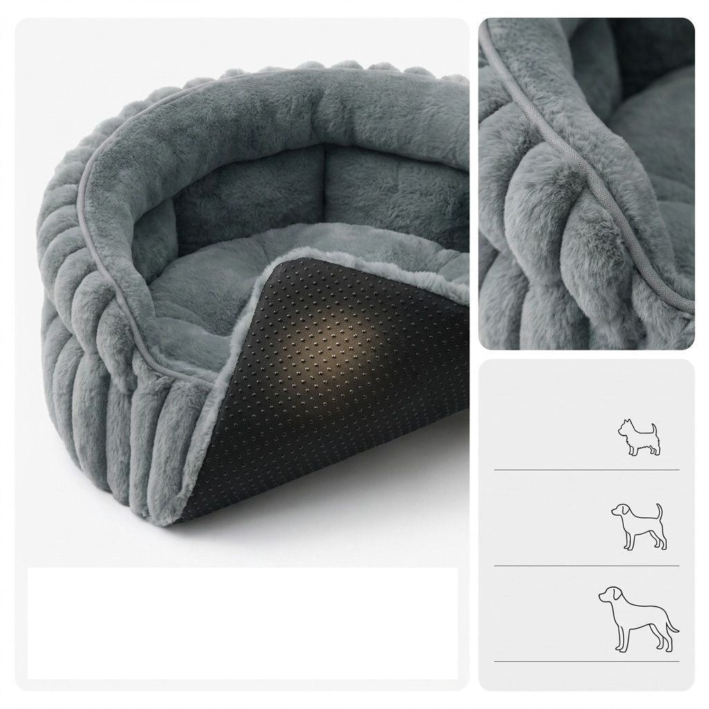 Anti-slip dotted base, precise stitching, and size guide (S/M/L)