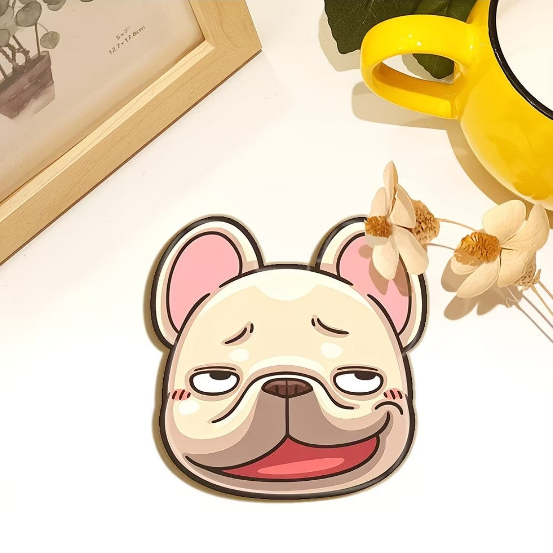 Frenchie Mousepads — Square & Die-Cut Desk Mats