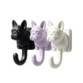 Frenchie Wall Hooks — Punch-Free Resin (Set of 2)