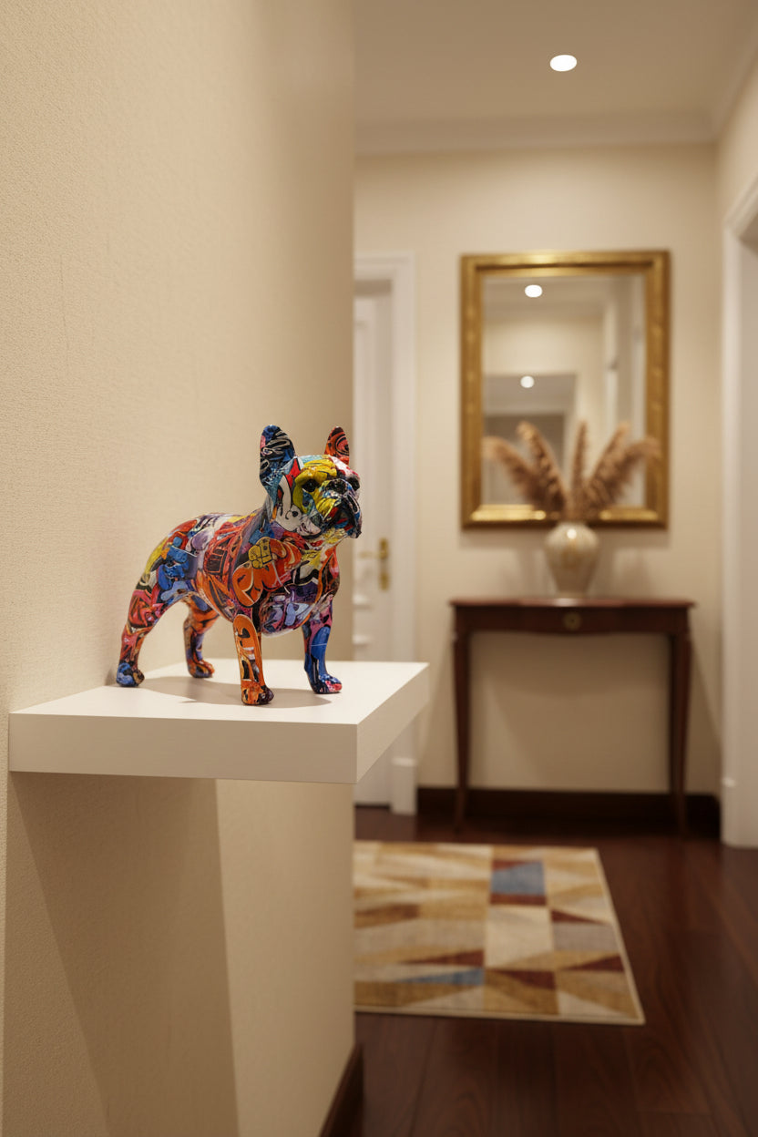 Graffiti Frenchie Statue