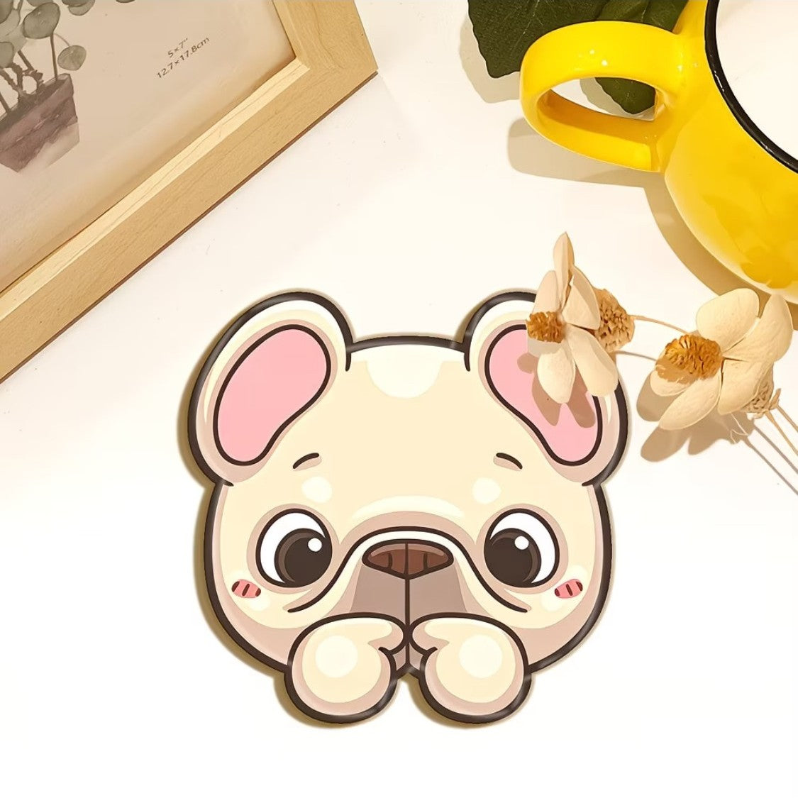 Frenchie Mousepads — Square & Die-Cut Desk Mats