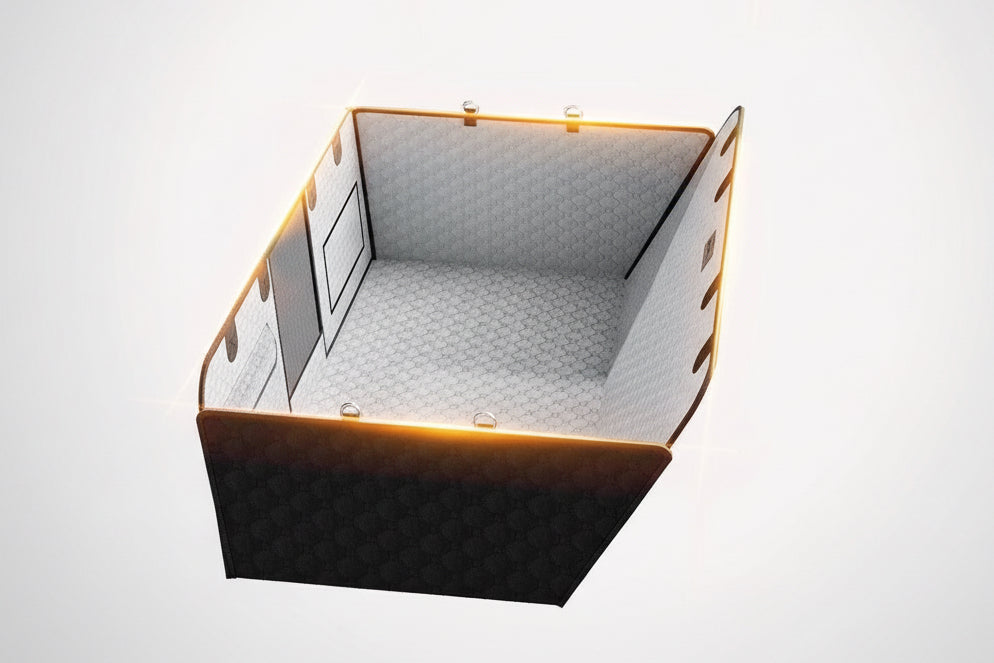 360° full-enclosure protection diagram for a pet car seat cover