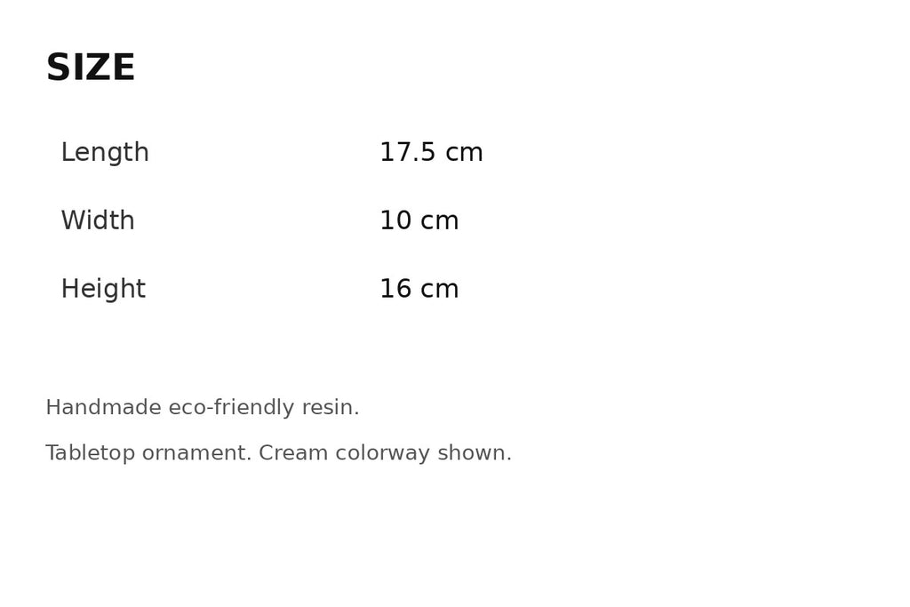 English size card, 17.5 × 10 × 16 cm