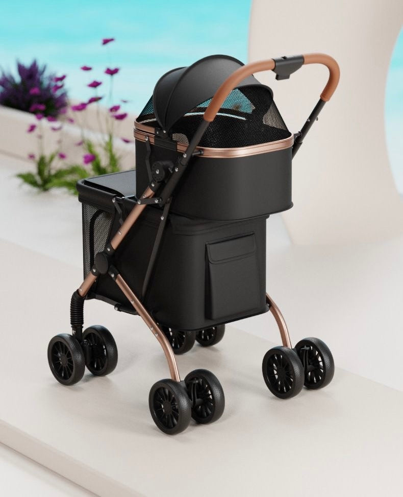 Black stroller rear lifestyle