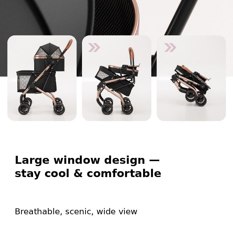 Large mesh windows and wide view