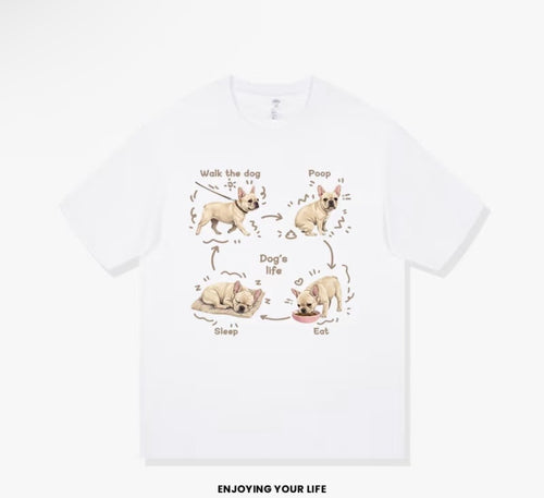 White Dog's Life Frenchie graphic tee