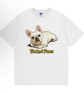 White Tucked Paws Frenchie graphic tee