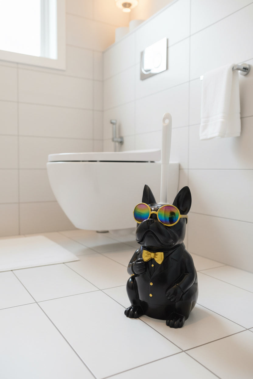 Frenchie Toilet Brush Holder