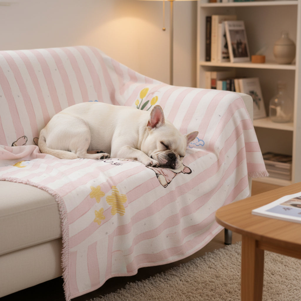 Frenchie HI DOG Coral Fleece Blanket — category lifestyle
