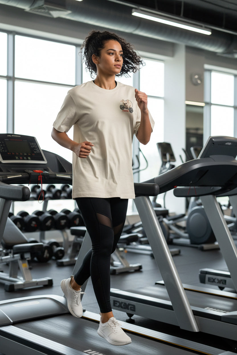 POWER Frenchie Gym Tee — Barbell Print