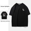 Oversized Frenchie Graphic Tee — Drop-Shoulder Letter Print